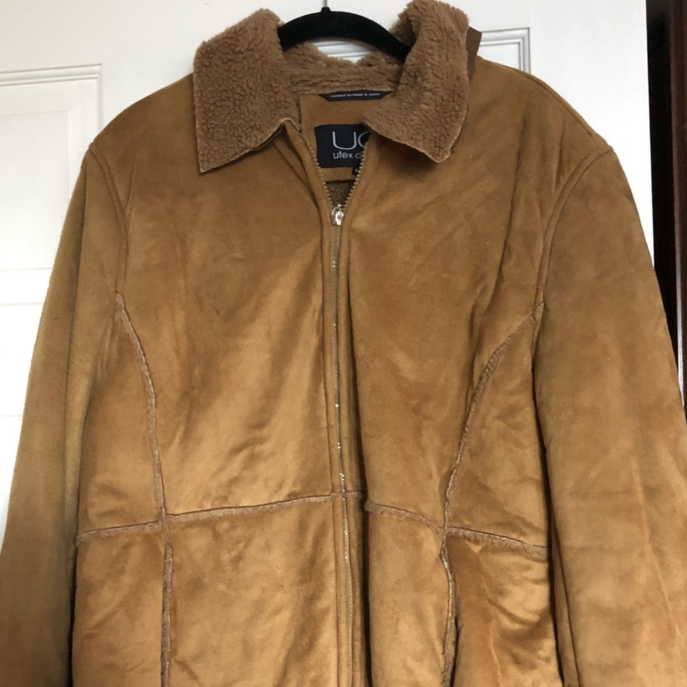 Suede fleece lined jacket